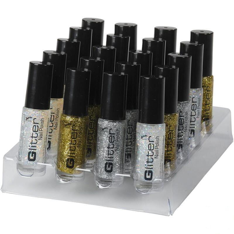 Glitter Nail Polish, 20 Stk., Display