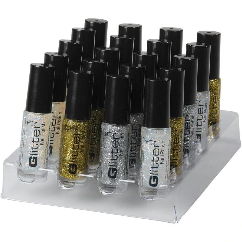 Glitter Nail Polish, 20 pcs., Display