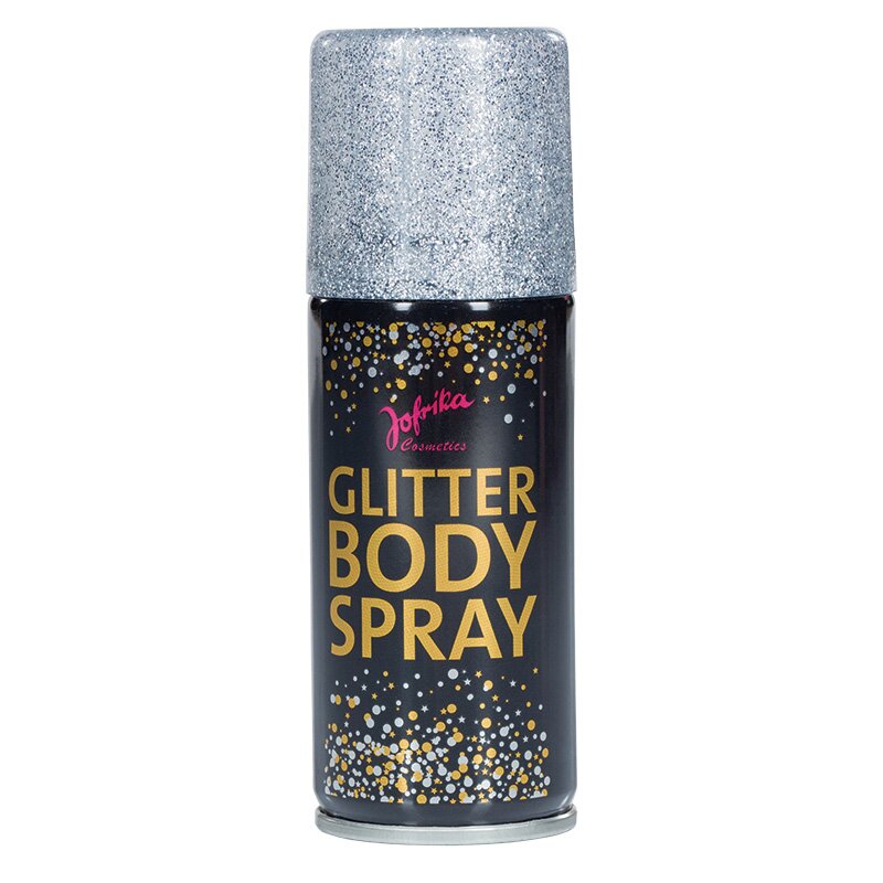 Glitter Bodyspray 100ml, silber