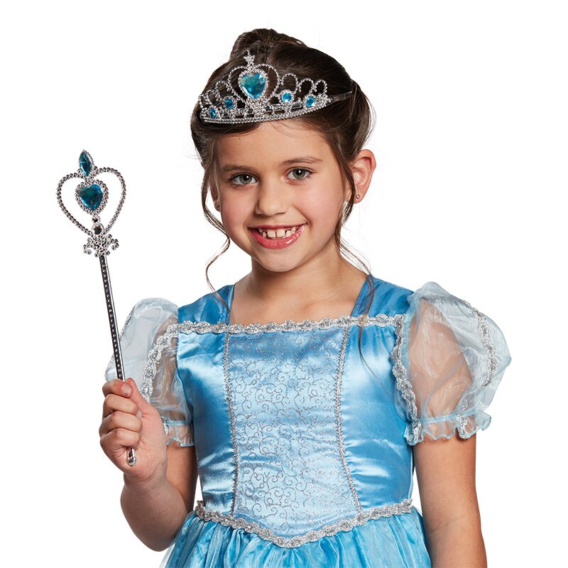 Diadem Set blau Kinder 2 tlg.