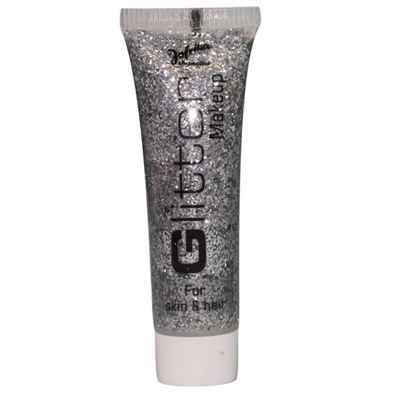 Glitter Make-up silber