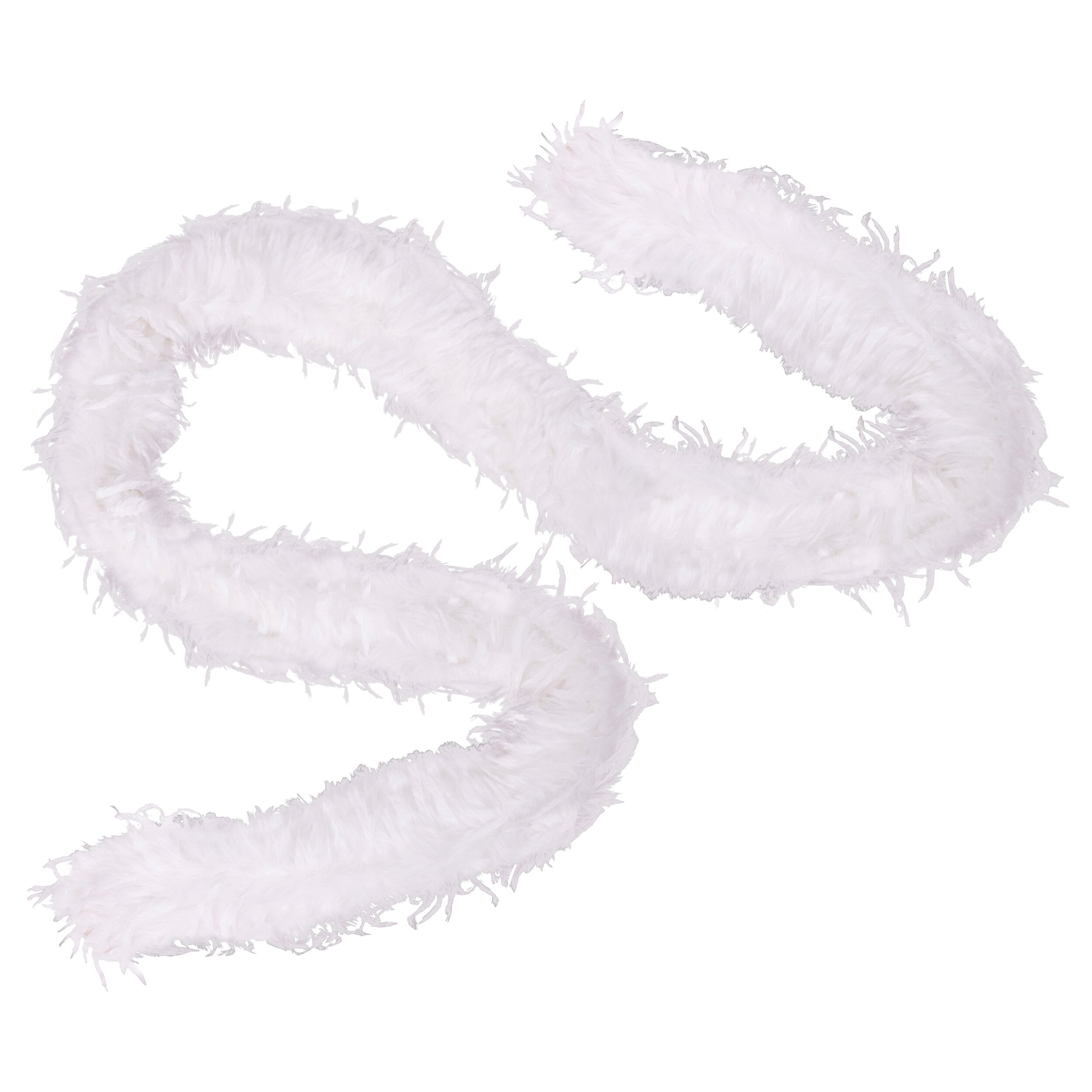 Boa aus Federimitat weiß