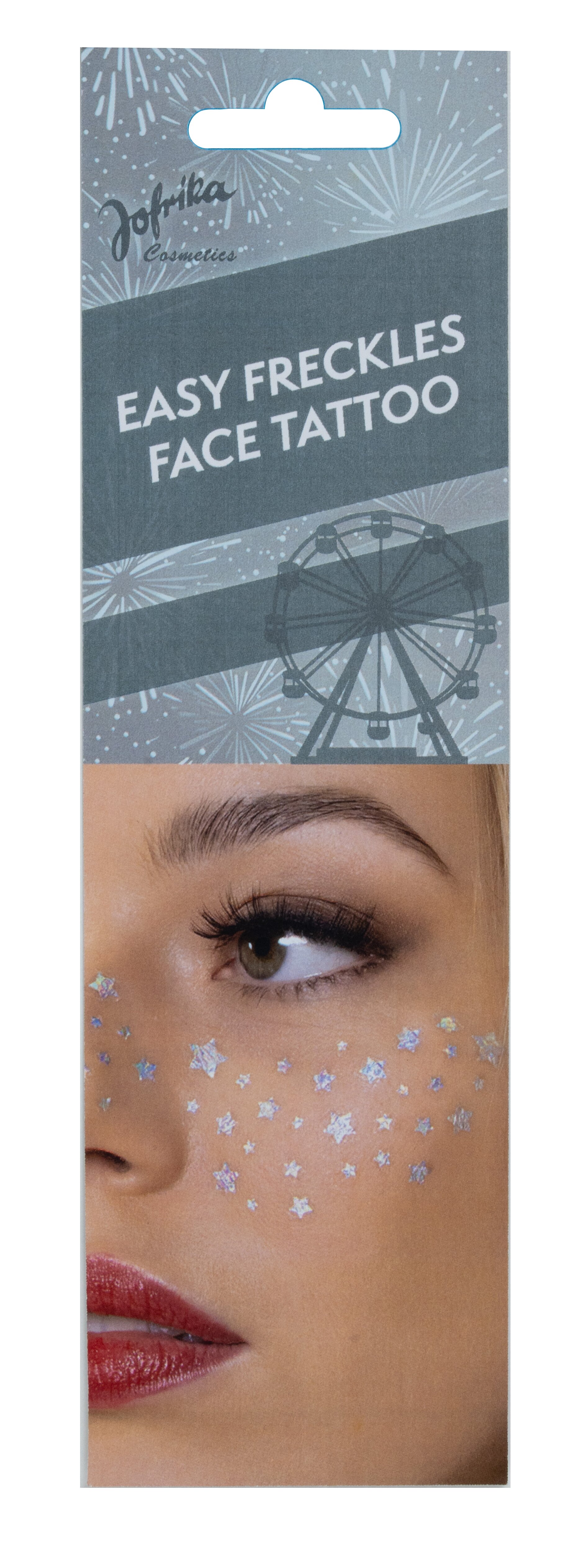 Easy Freckles - Face Tattoo, Stars silber