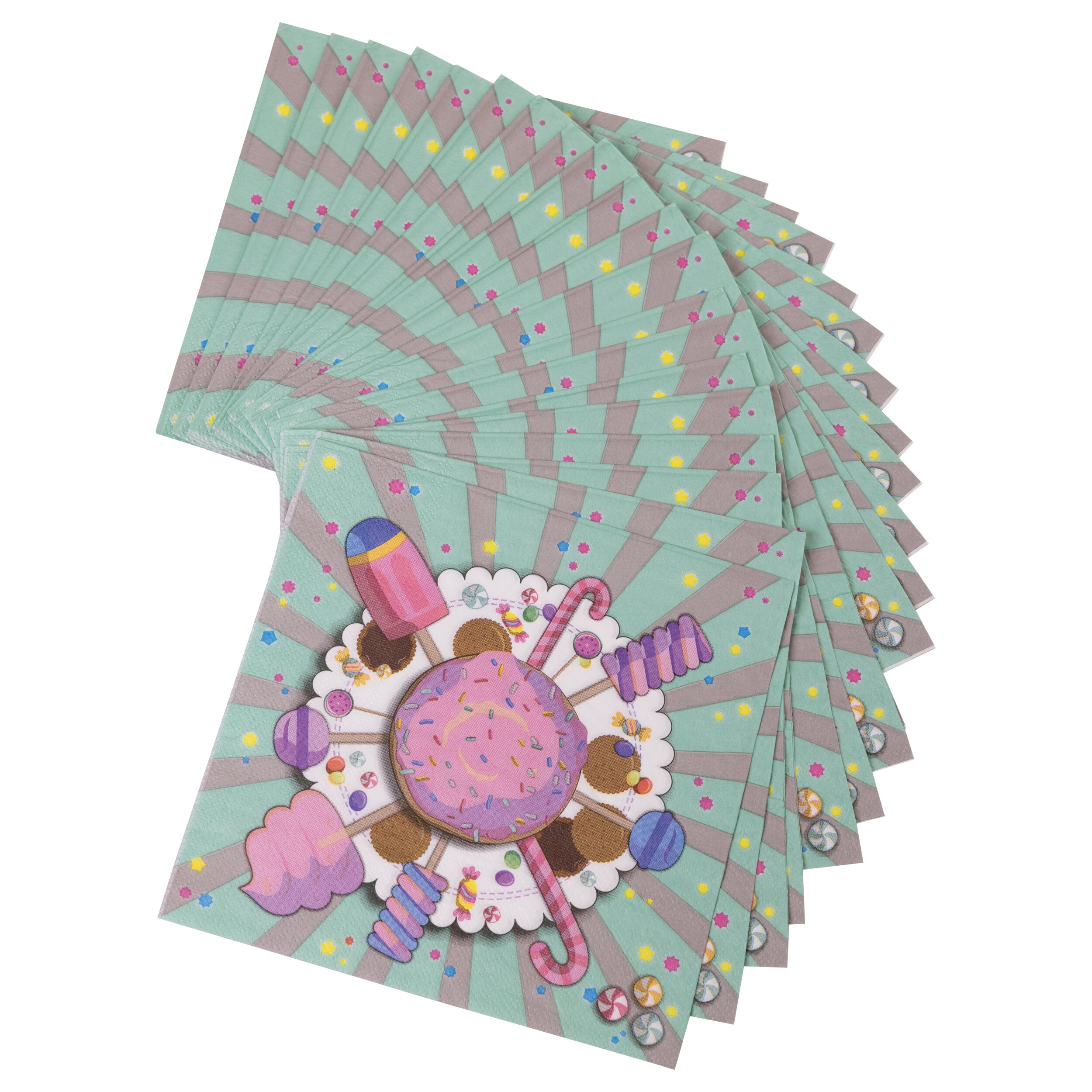 Papierservietten Candy  20tlg.,2-lagig, 33x33cm
