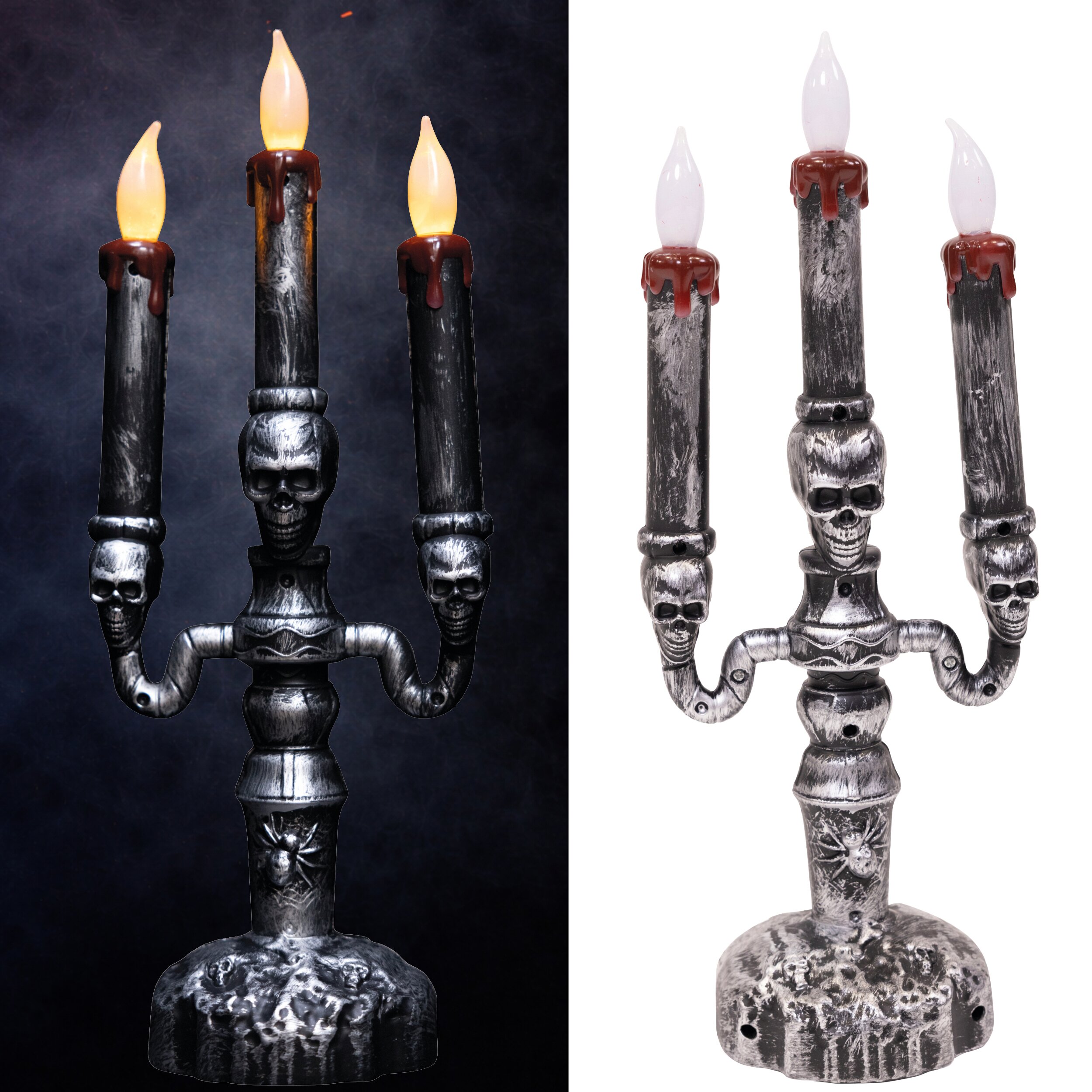 Totenkopf Kerzenleuchter LED