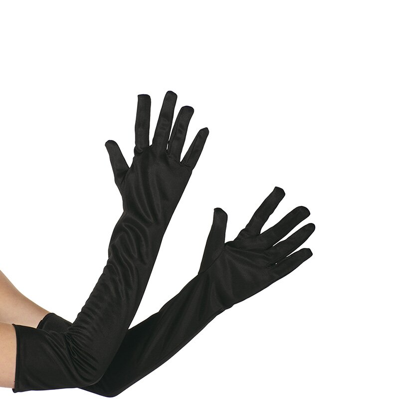 Handschuhe schwarz, extra lang
