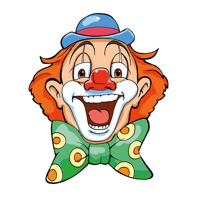 Clowndeko rotes Haar 45 x 78 cm