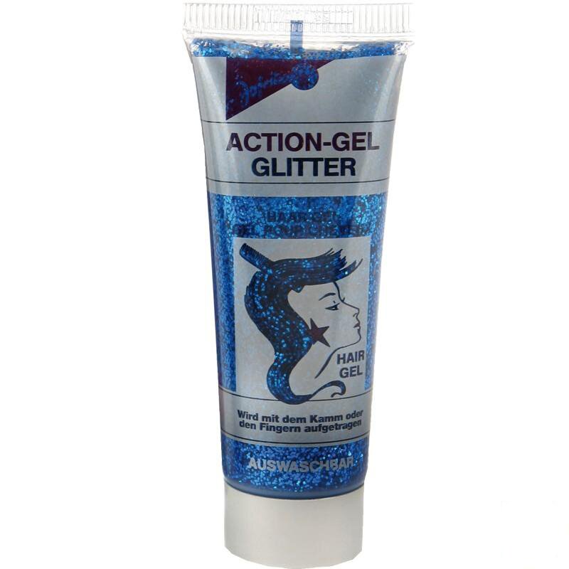 Action-Gel Glitter blau