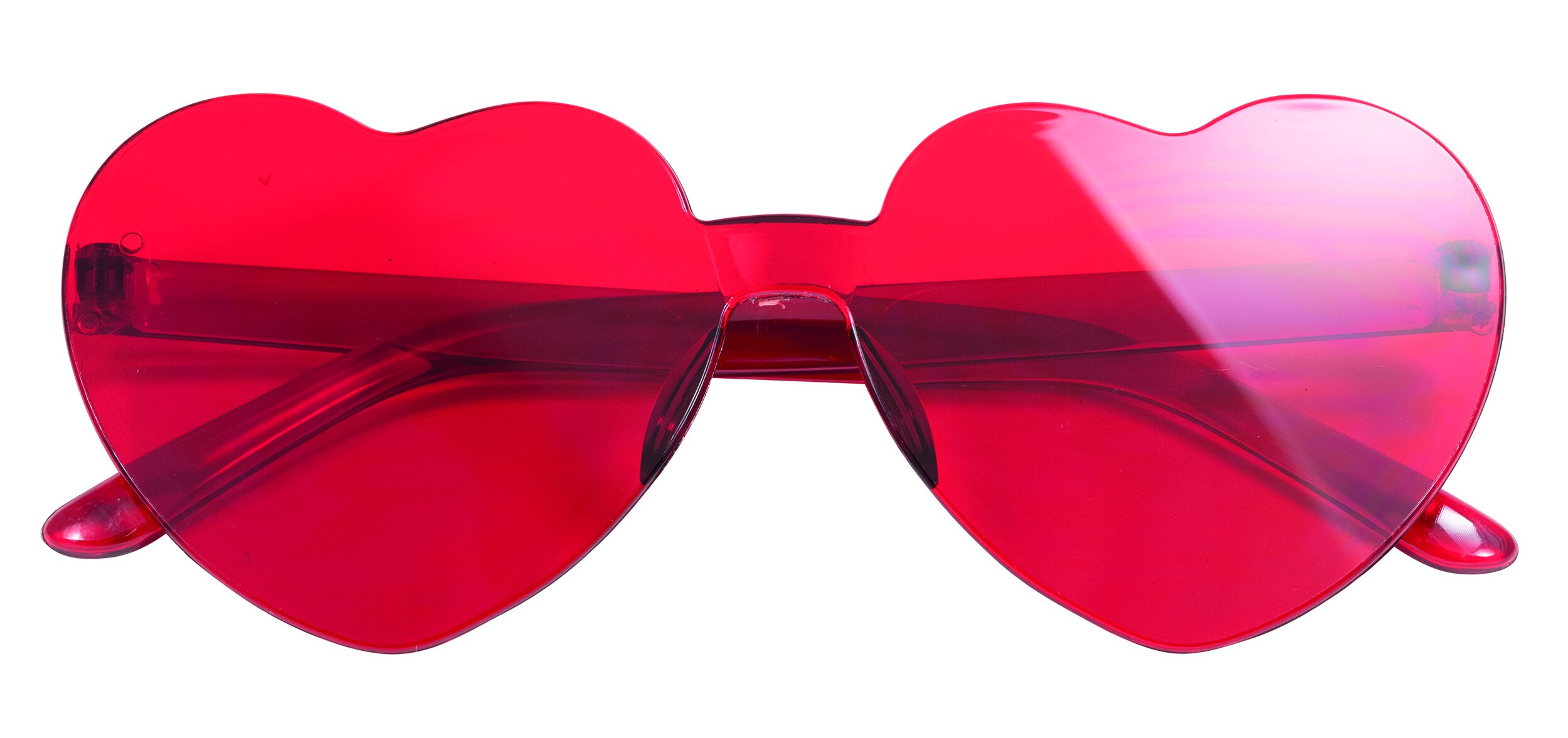 Rote Herzbrille aus Polycarbonat für JGA, Karneval, Festival und Mottoparty, Artikel 6230662