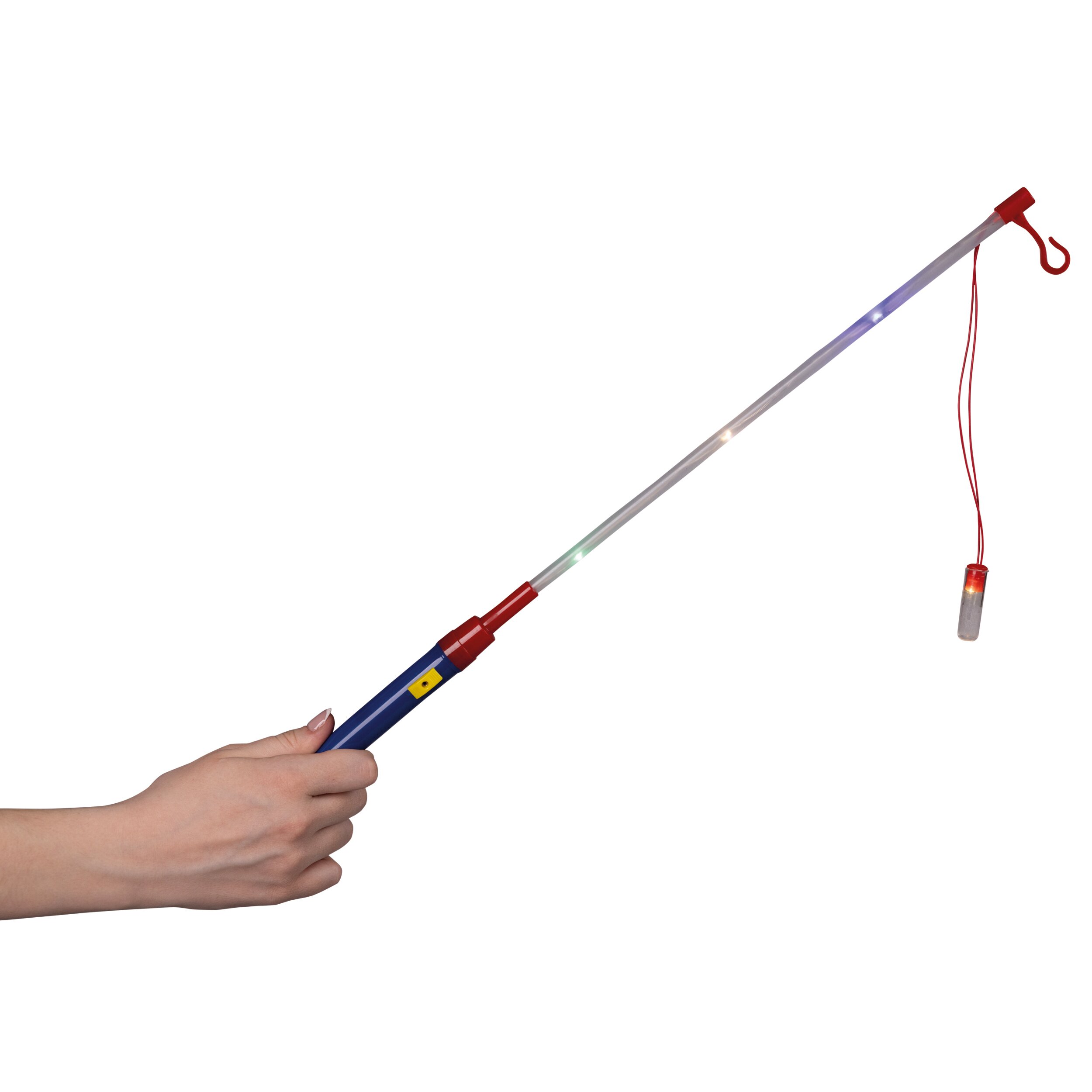 Laternenstab blau/rot/transparent, LED, 50cm