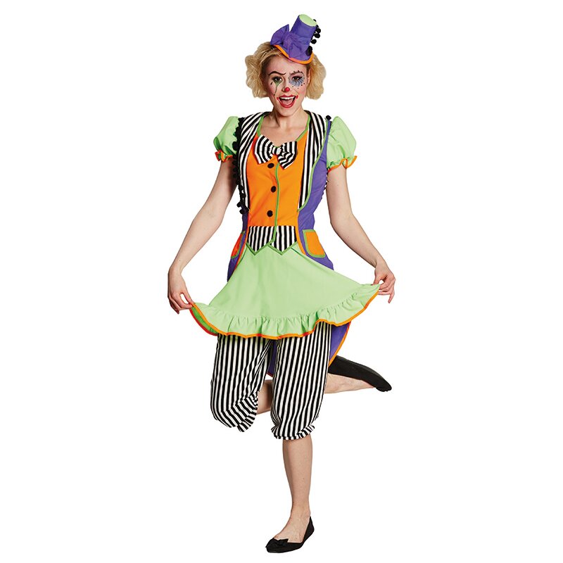 Clown-Kleid neon