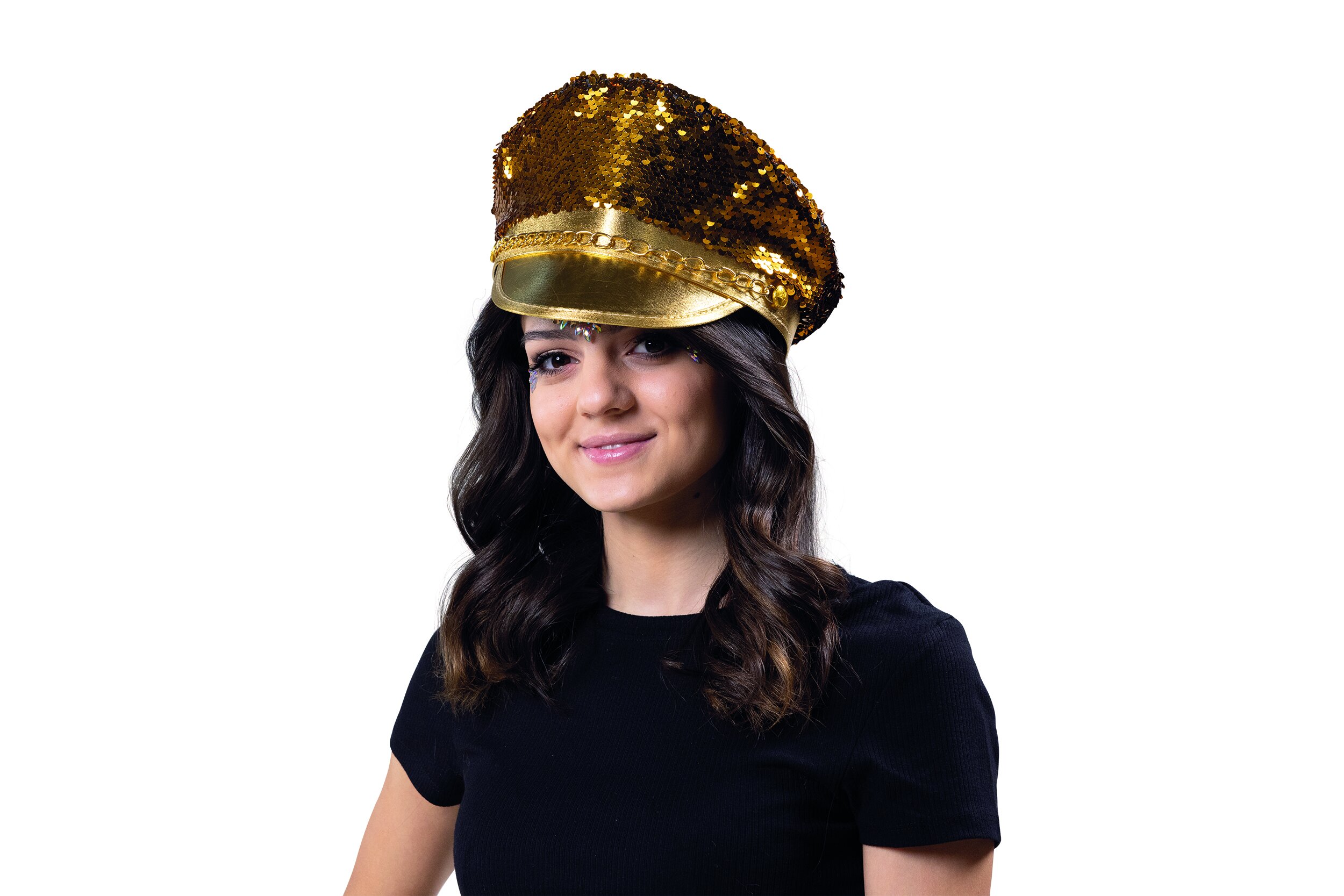 Officer Cap Wendepailletten gold