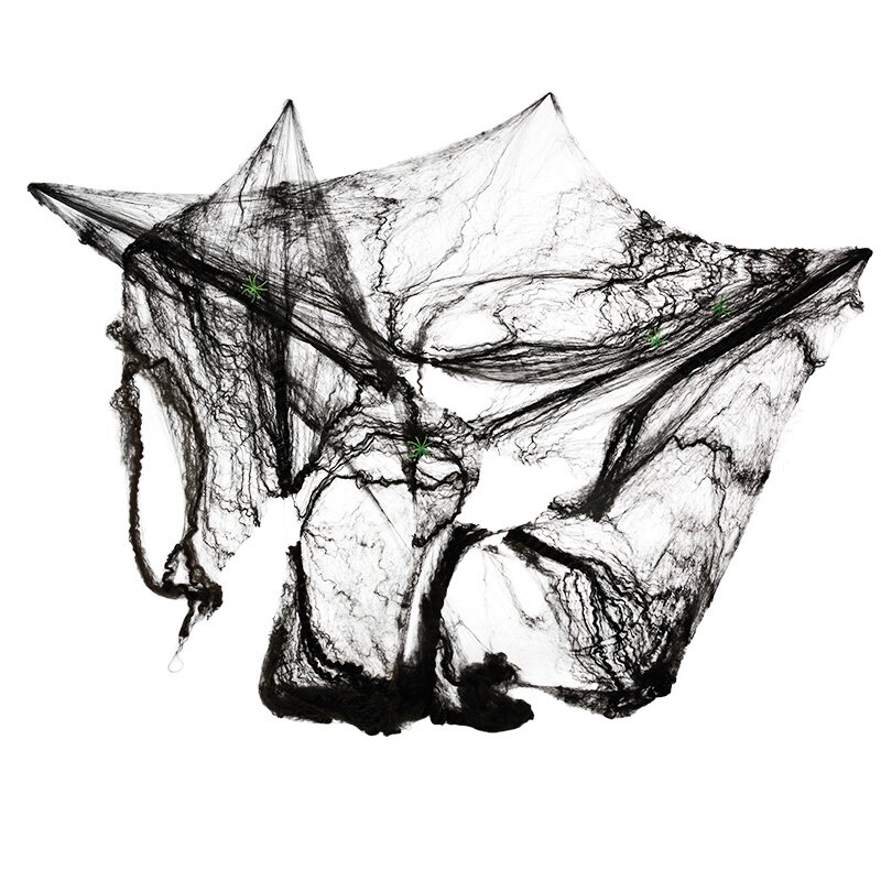 Black spiderweb with 4 spiders