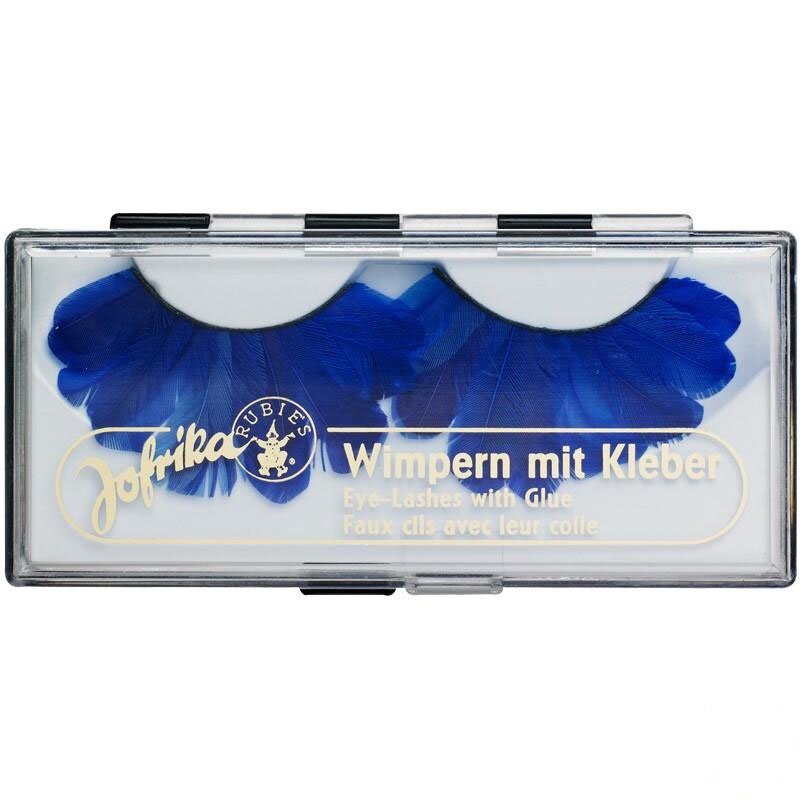 Federwimpern blau