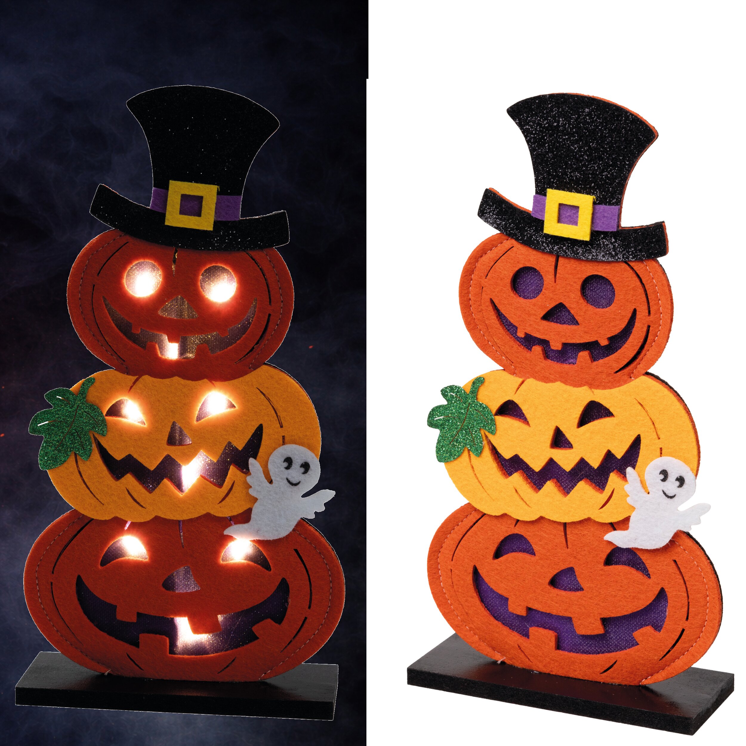 Deko Kürbis aus Filz LED