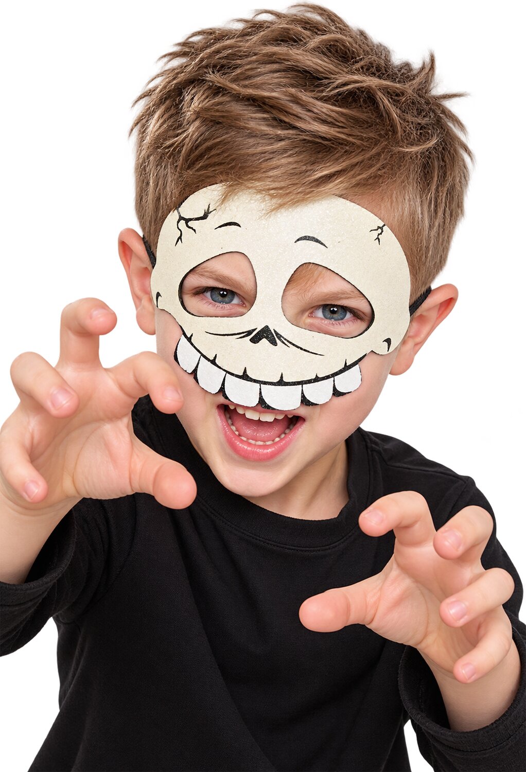 Glittermaske Totenkopf  Kinder Party Mitgebsel Halloween
