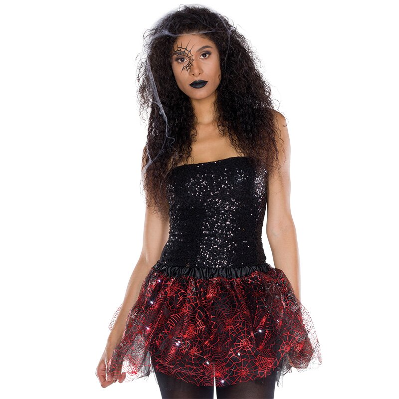 Spiderweb tulle skirt LED adult