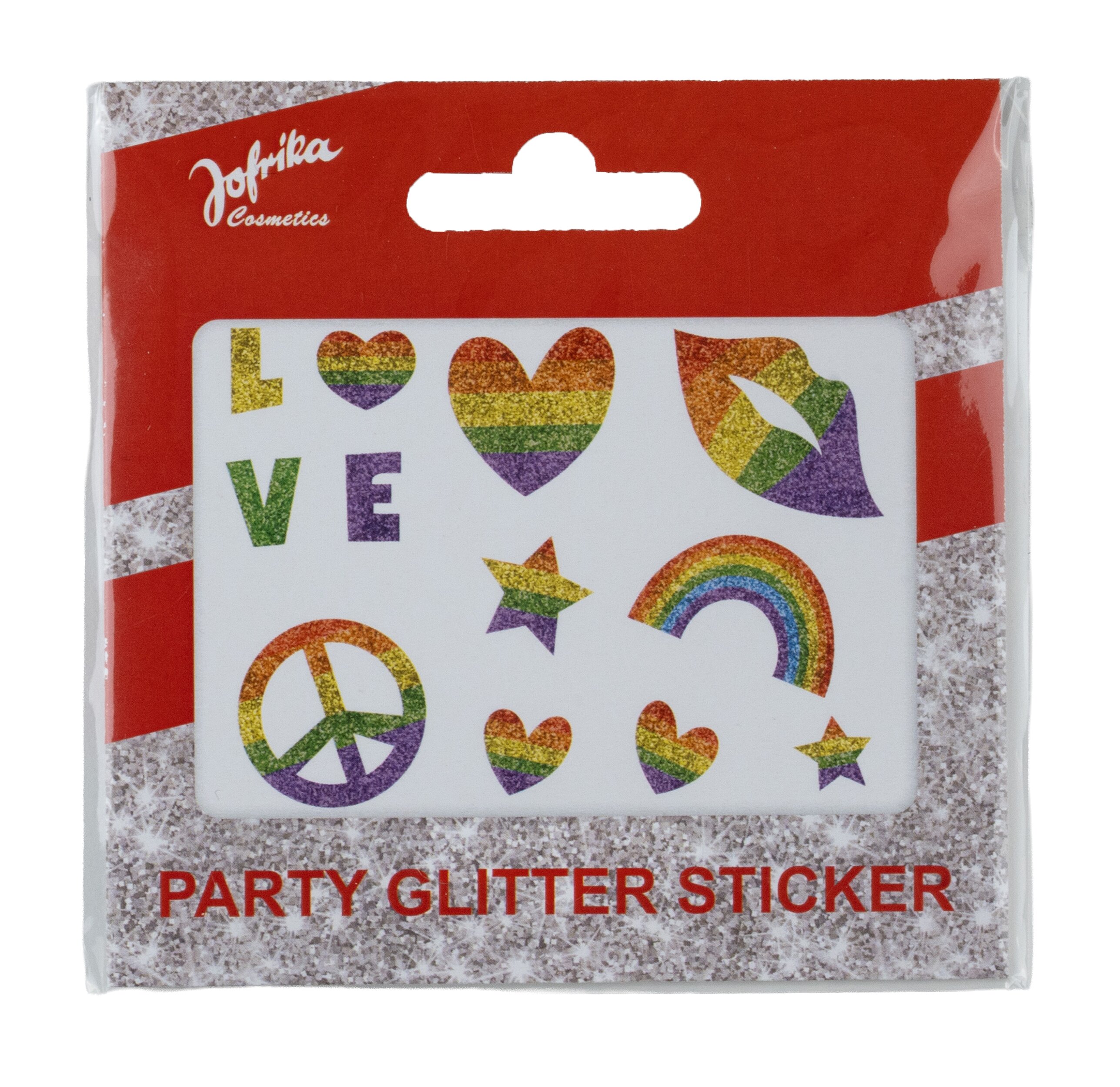 Party Glitter Sticker Rainbow