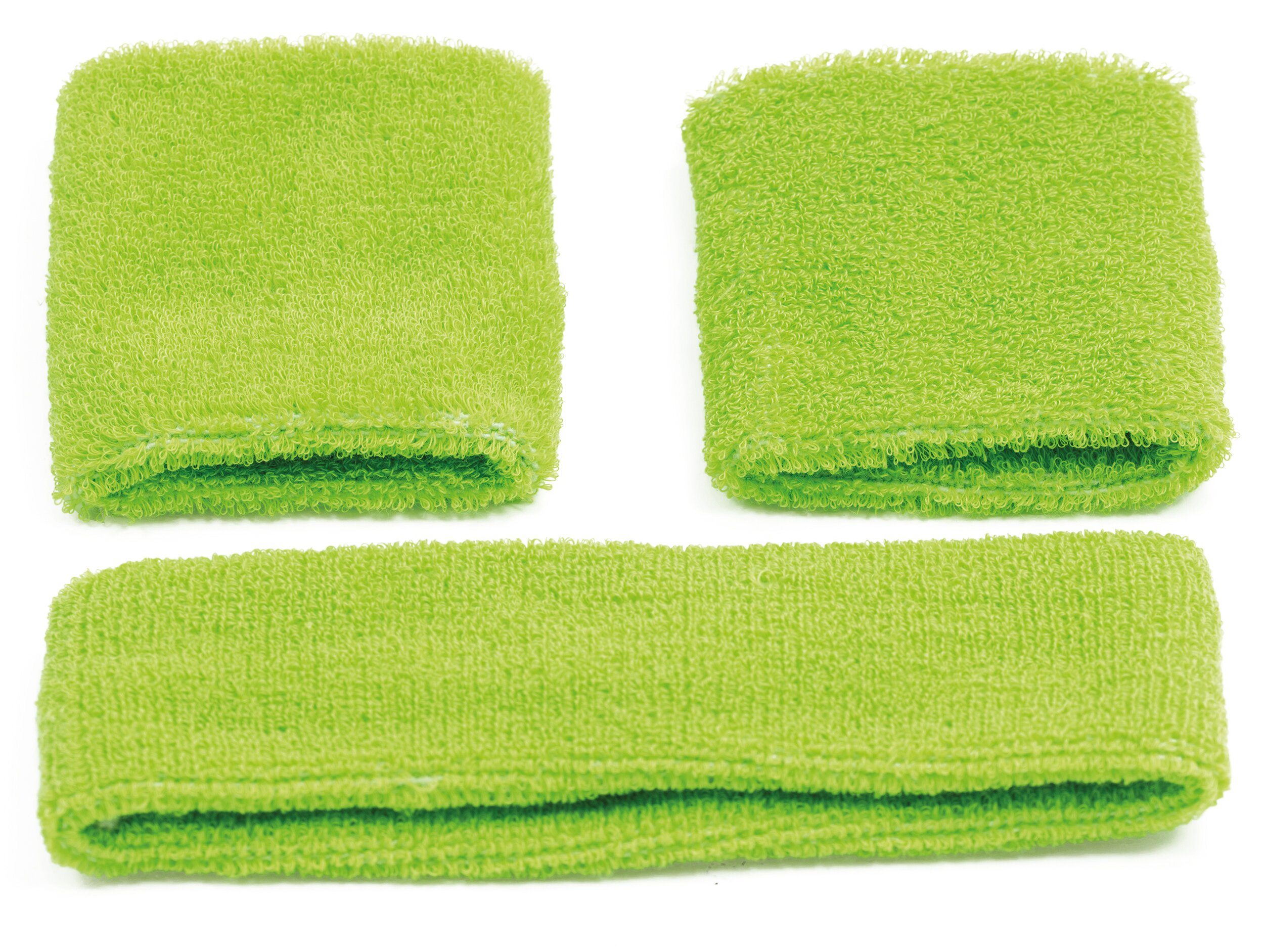 Schweißbänder grün 3tlg.