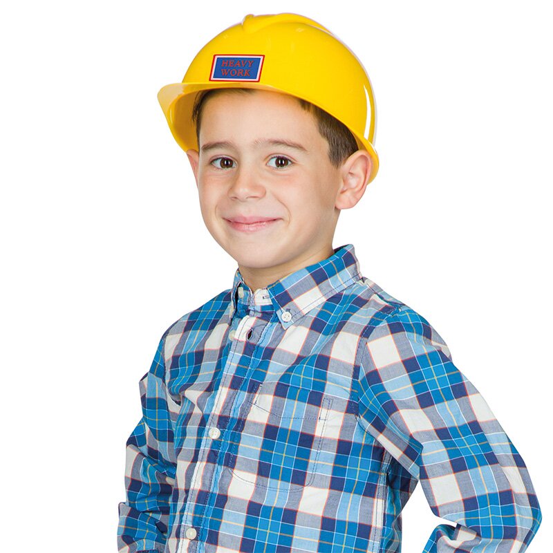 Bauarbeiterhelm Erwachsene und Kinder, gelb, STD