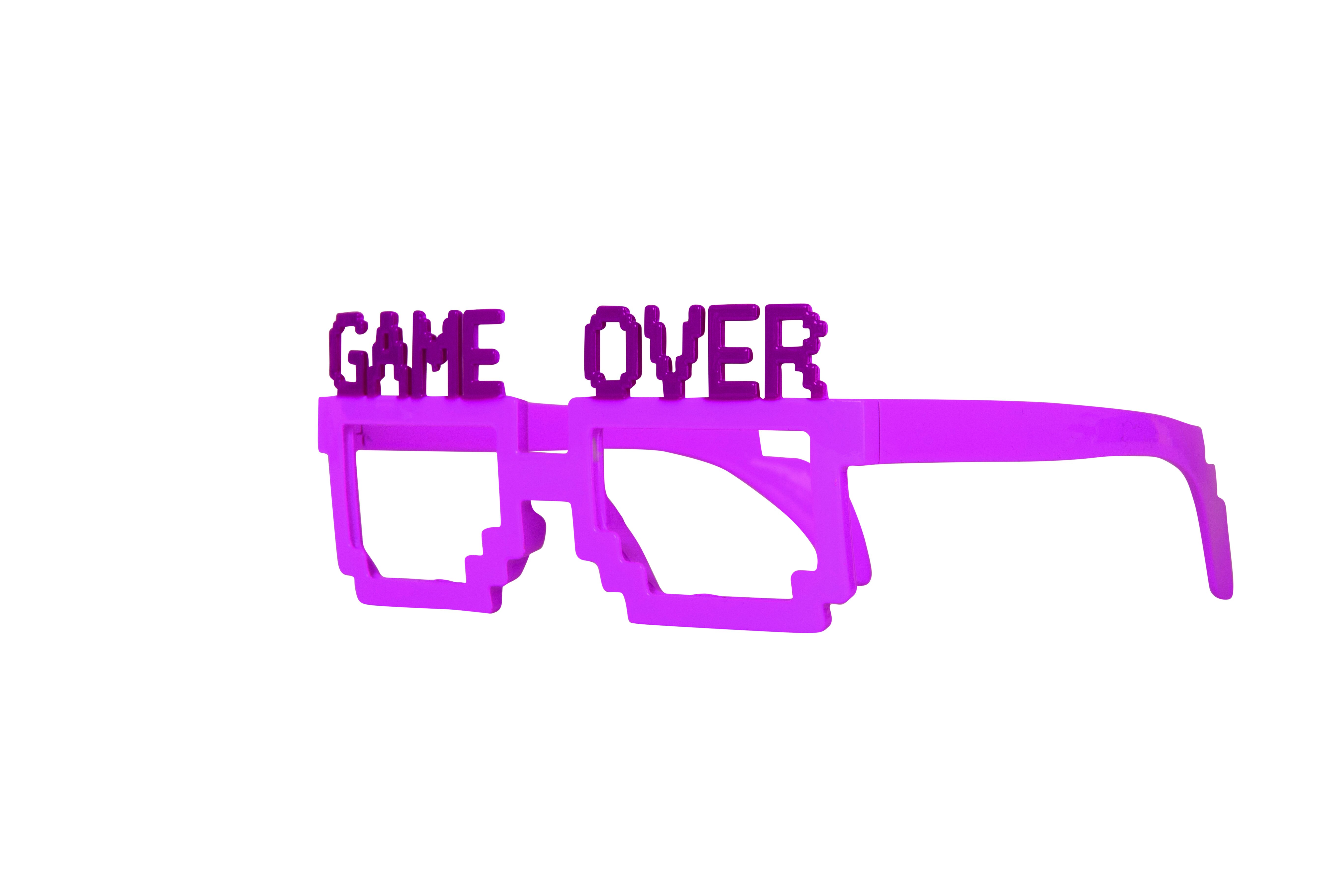 Brille Game Over, pink