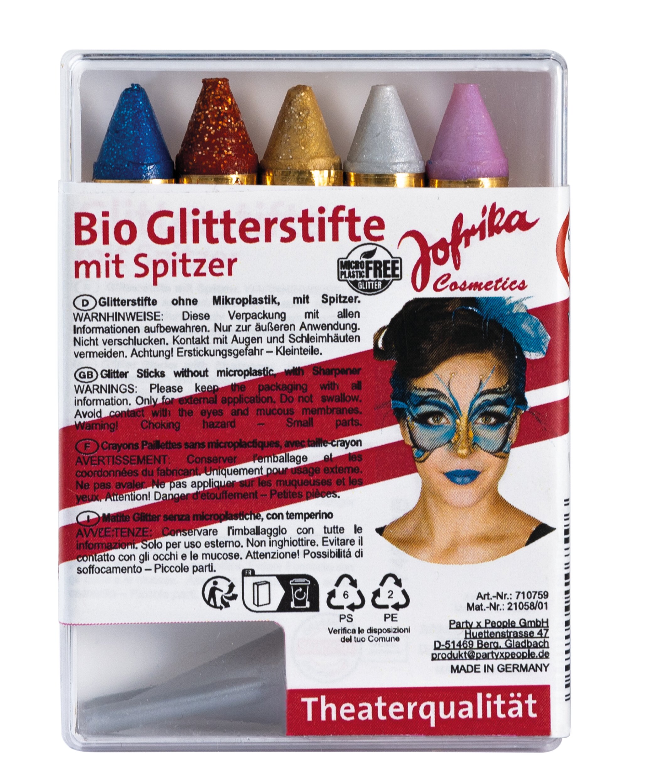 Bio Glitterstifte mit Spitzer