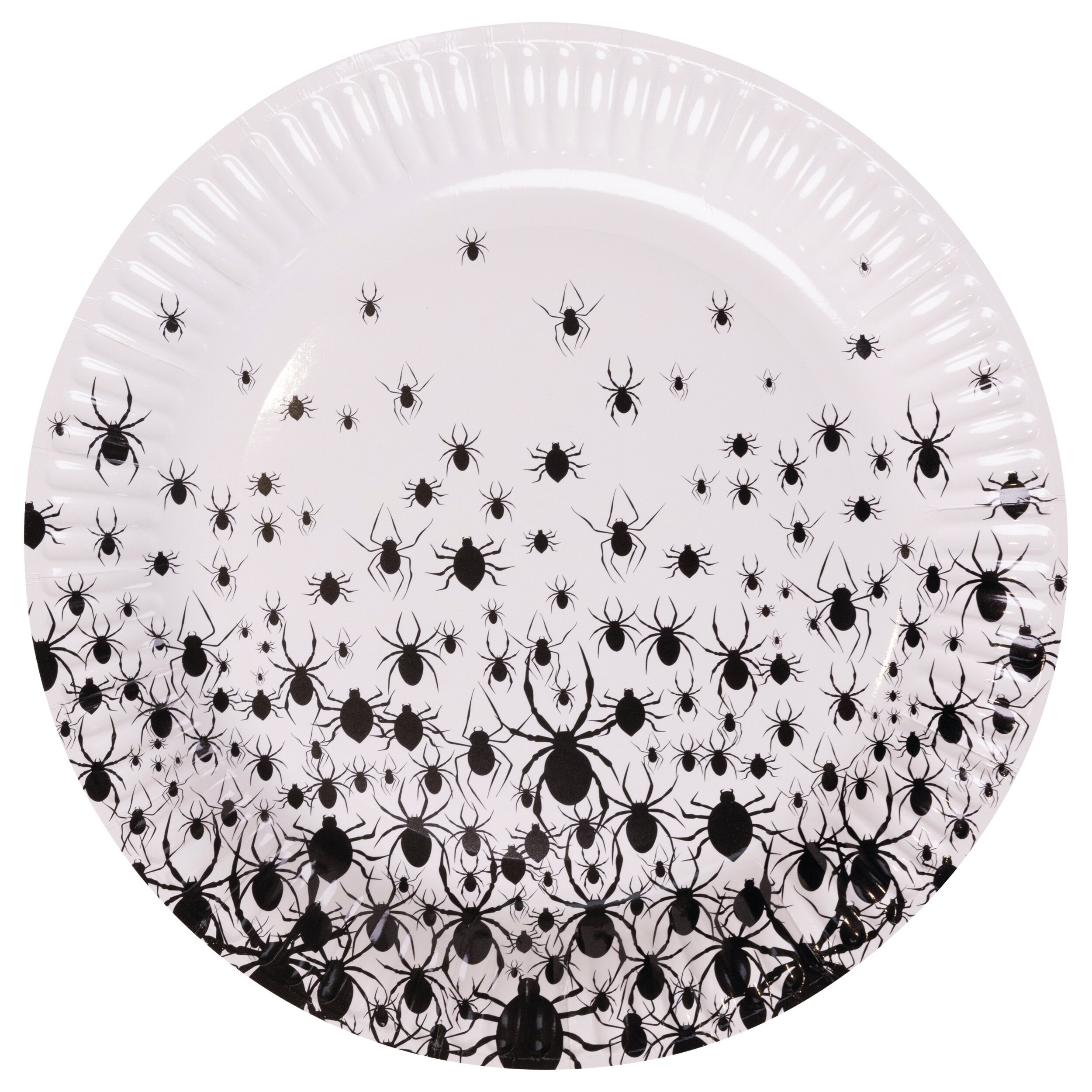 Pappteller Spinnen 6tlg.Ø ca. 23 cm
