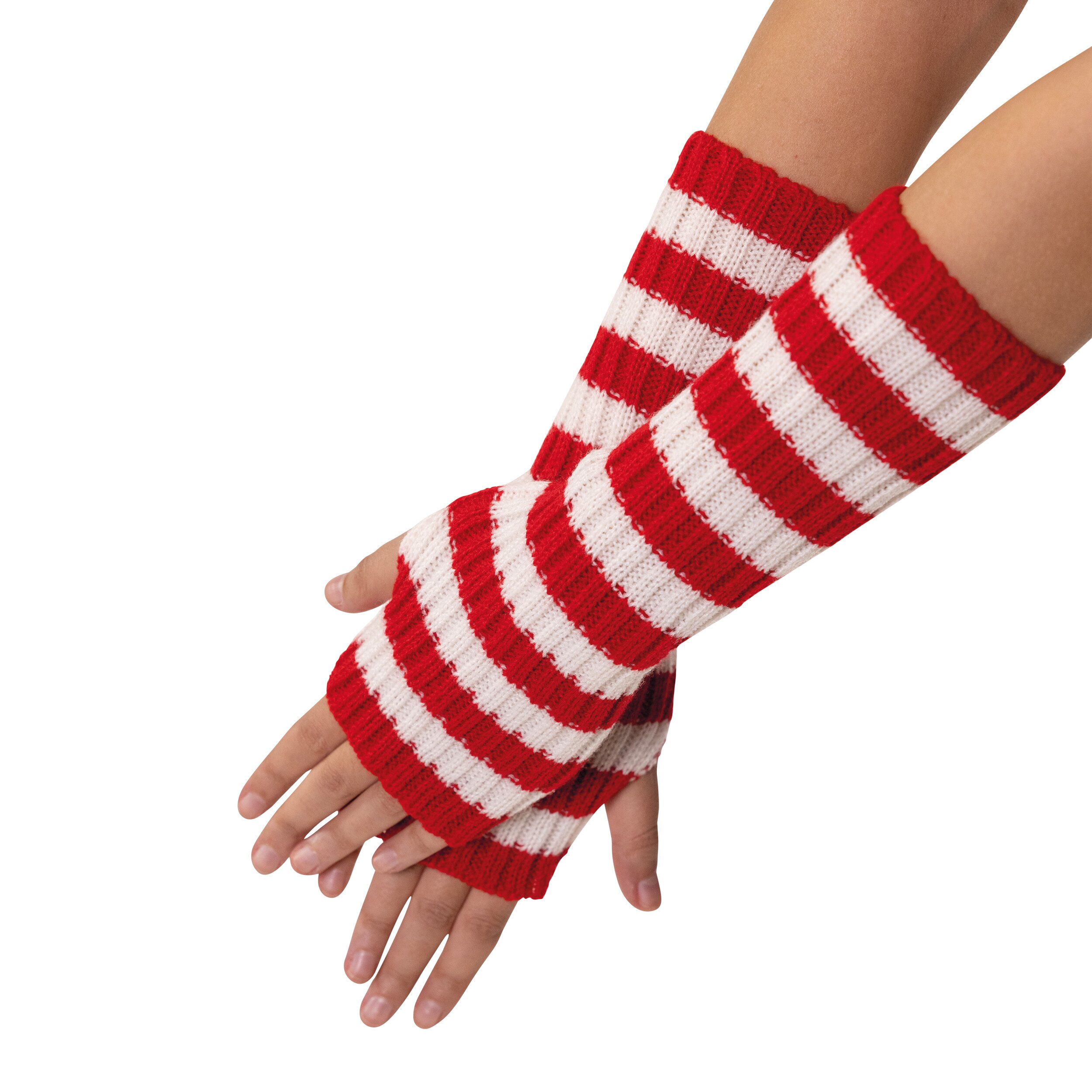 Armstulpen rot/weiß