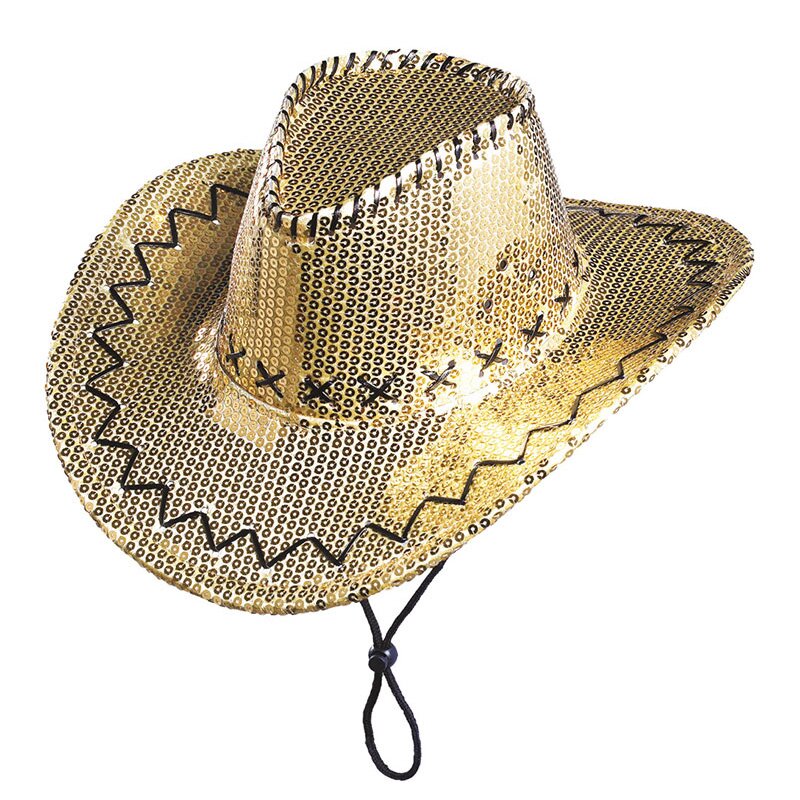 Cowboyhut Pailletten gold