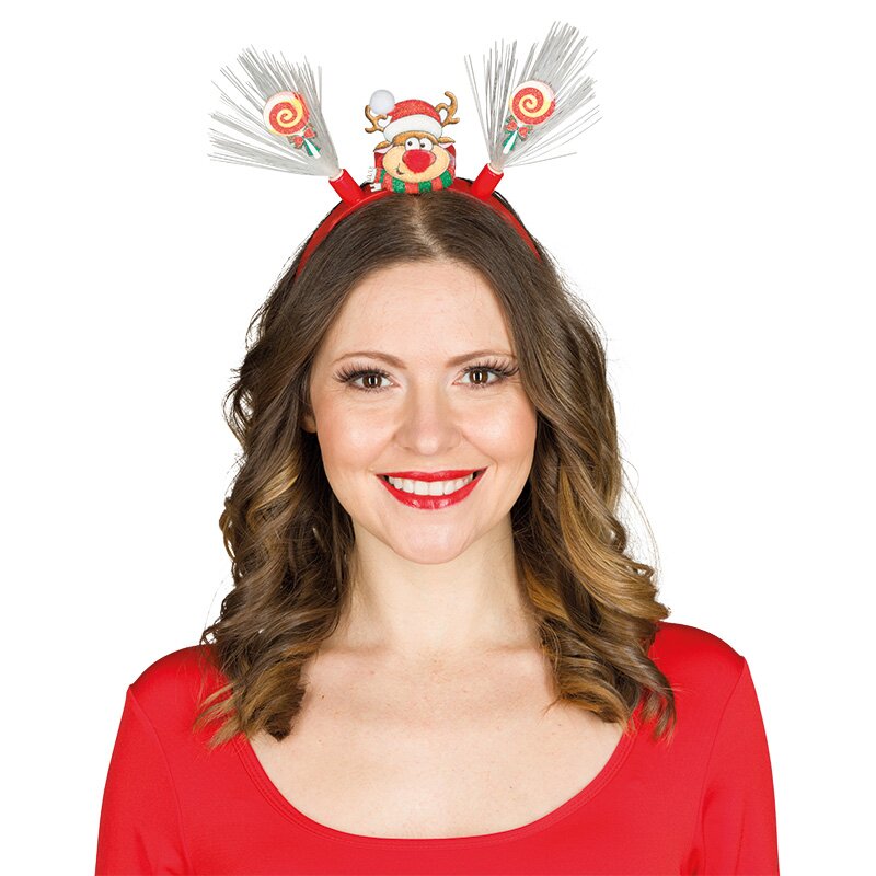 Weihnachtshaarreif Lolly LED