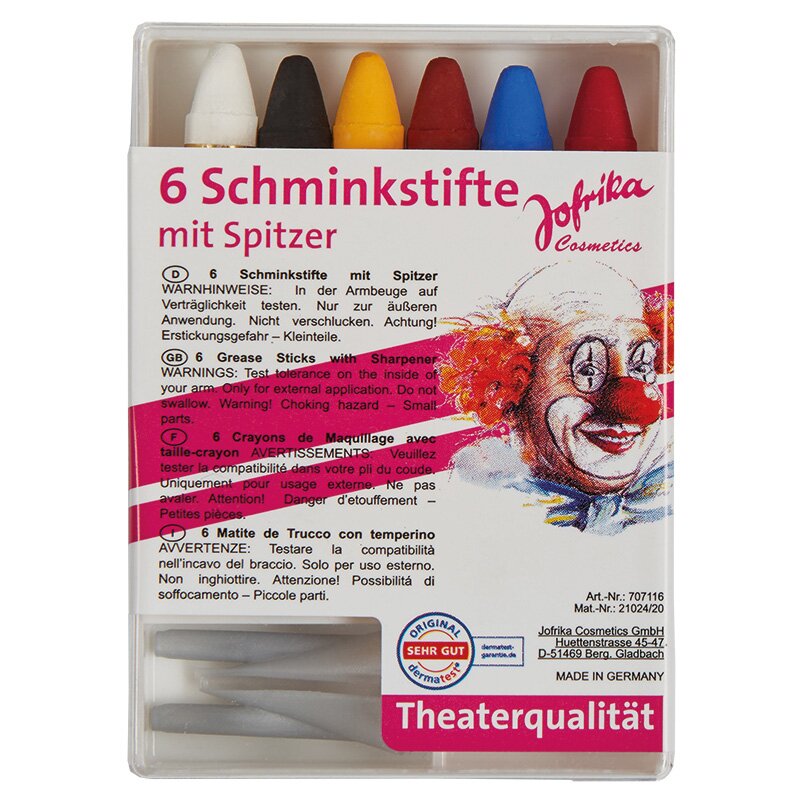 6 Schminkstifte mit Spitzer