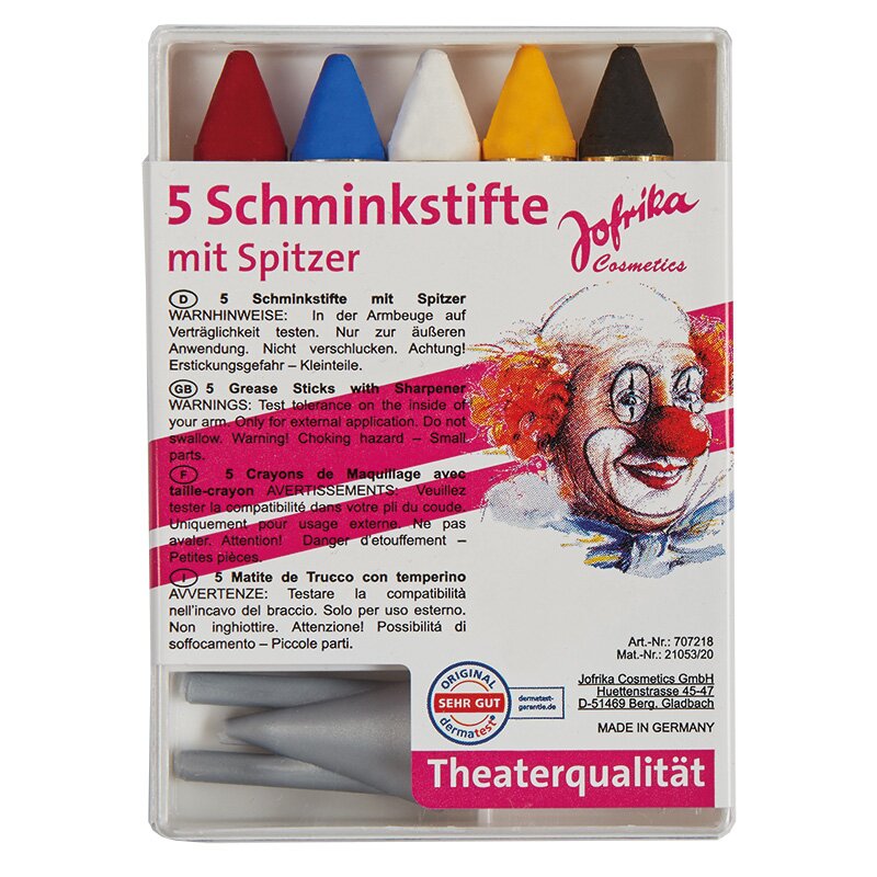 5 Schminkstifte mit Spitzer