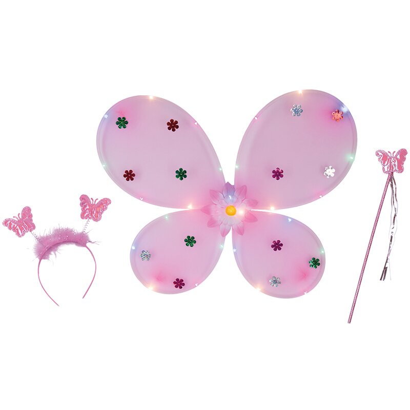 Schmetterling Set LED 3tlg.  (inkl. Batterien)