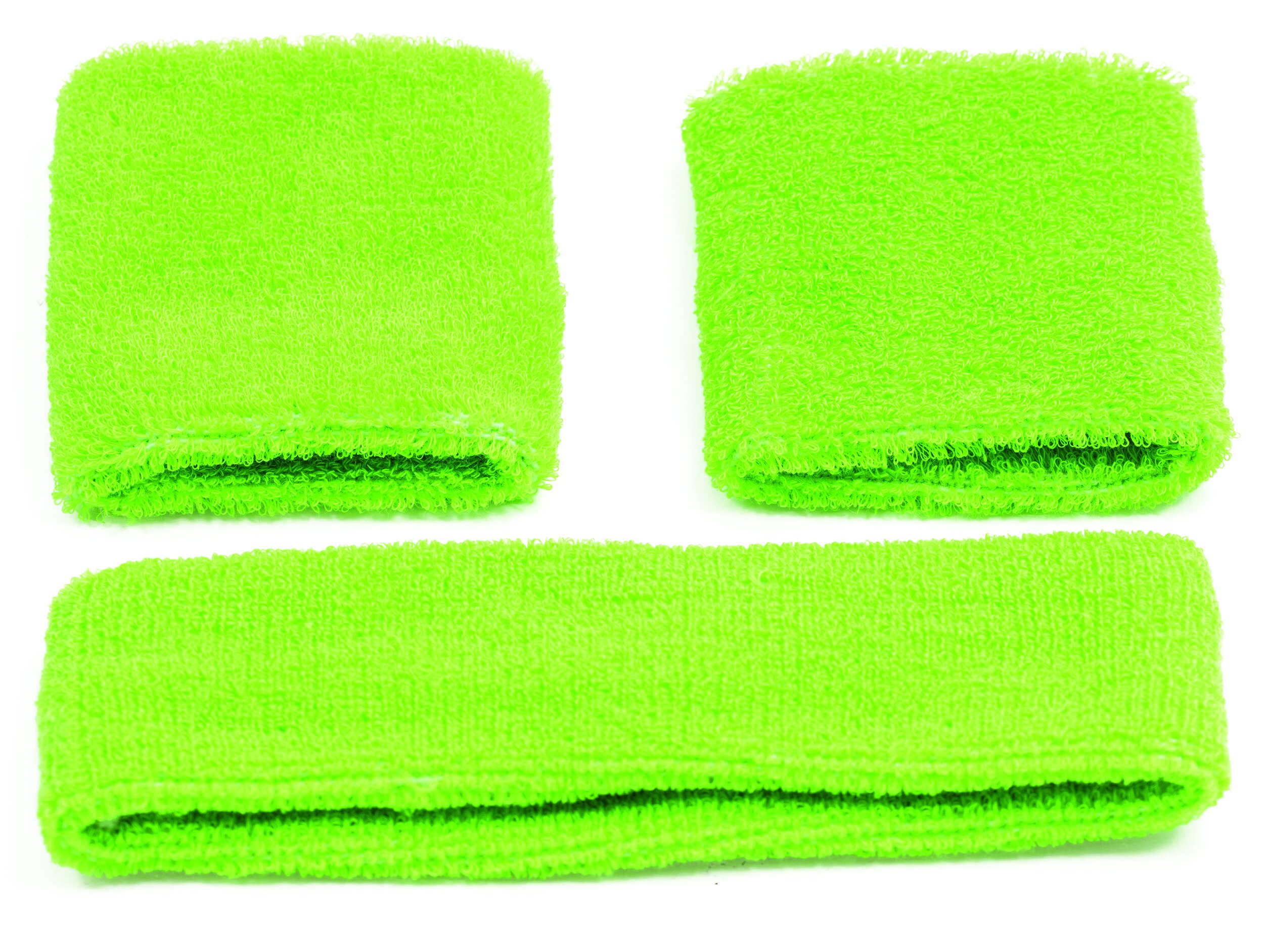 Schweißbänder grün 3tlg.