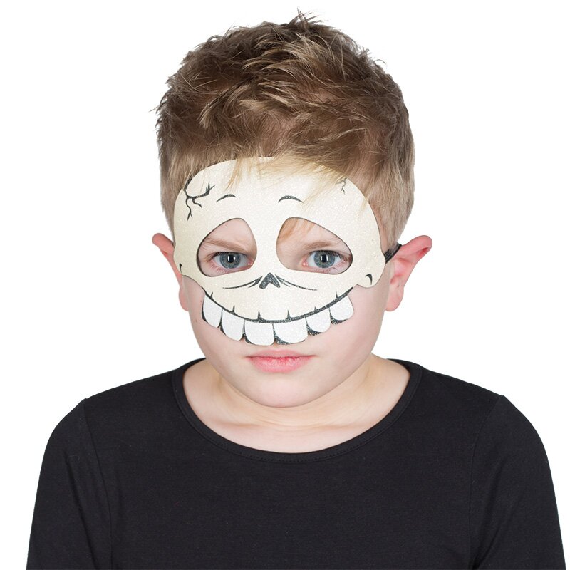 Glittermaske Totenkopf Kind