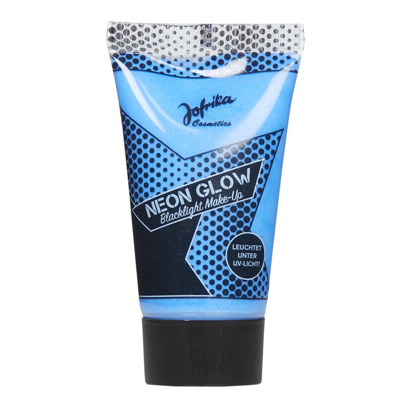 Neon Glow Blacklight Make-up blau