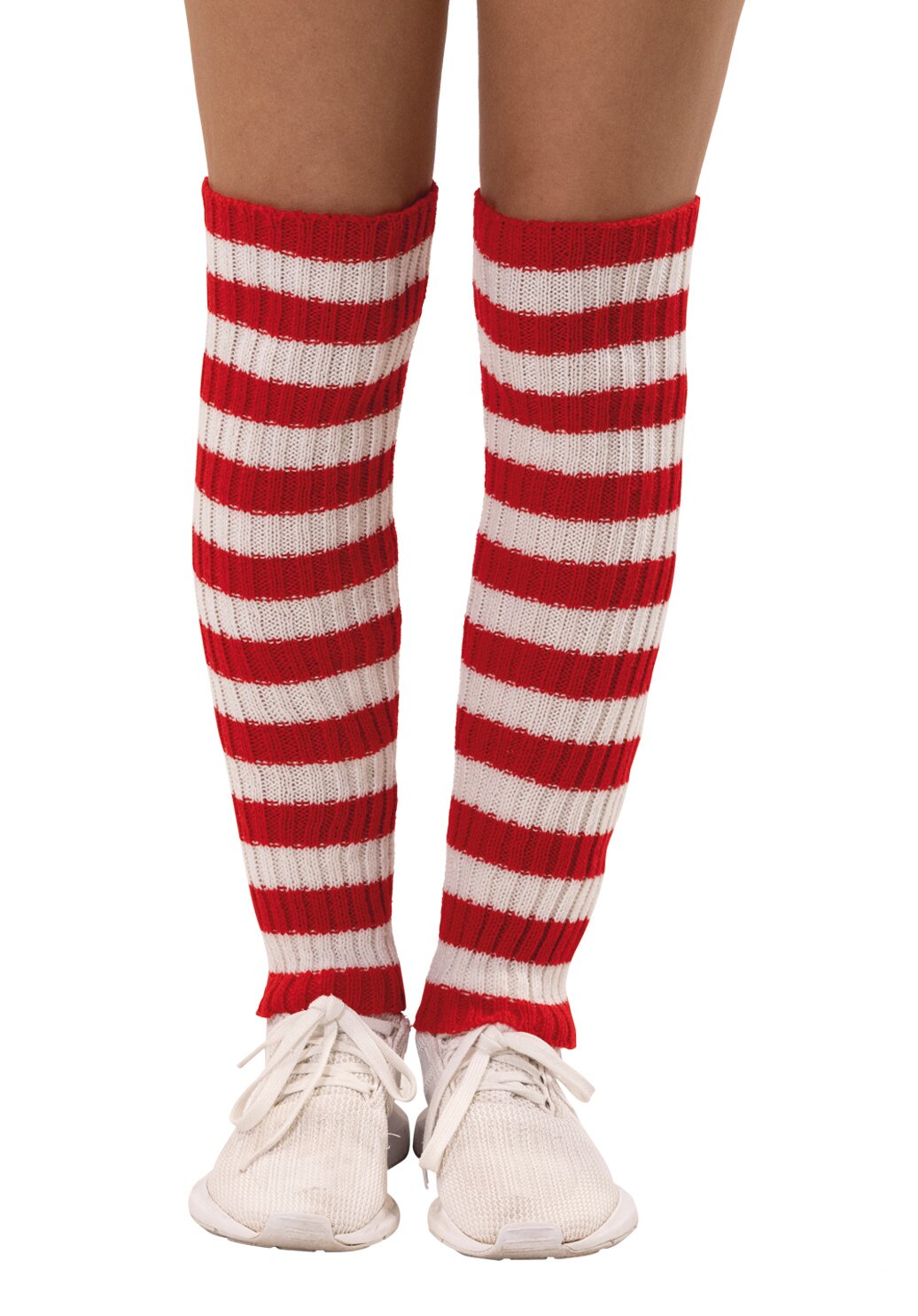 Beinstulpen rot/weiß