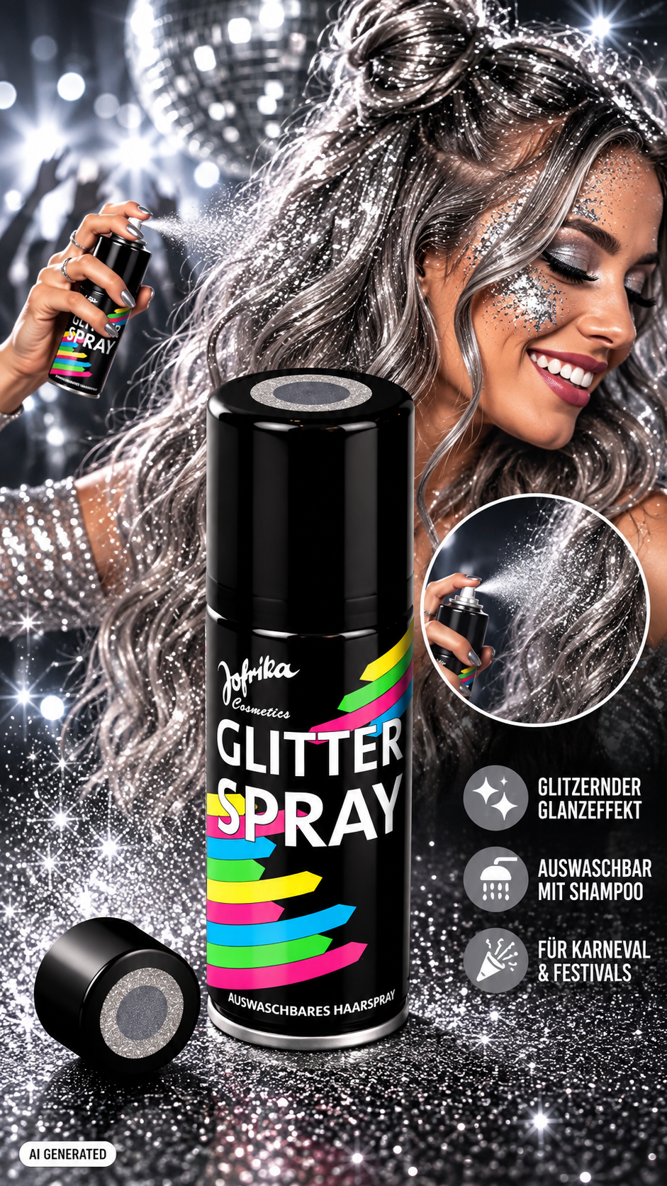 Glitter Spray silver