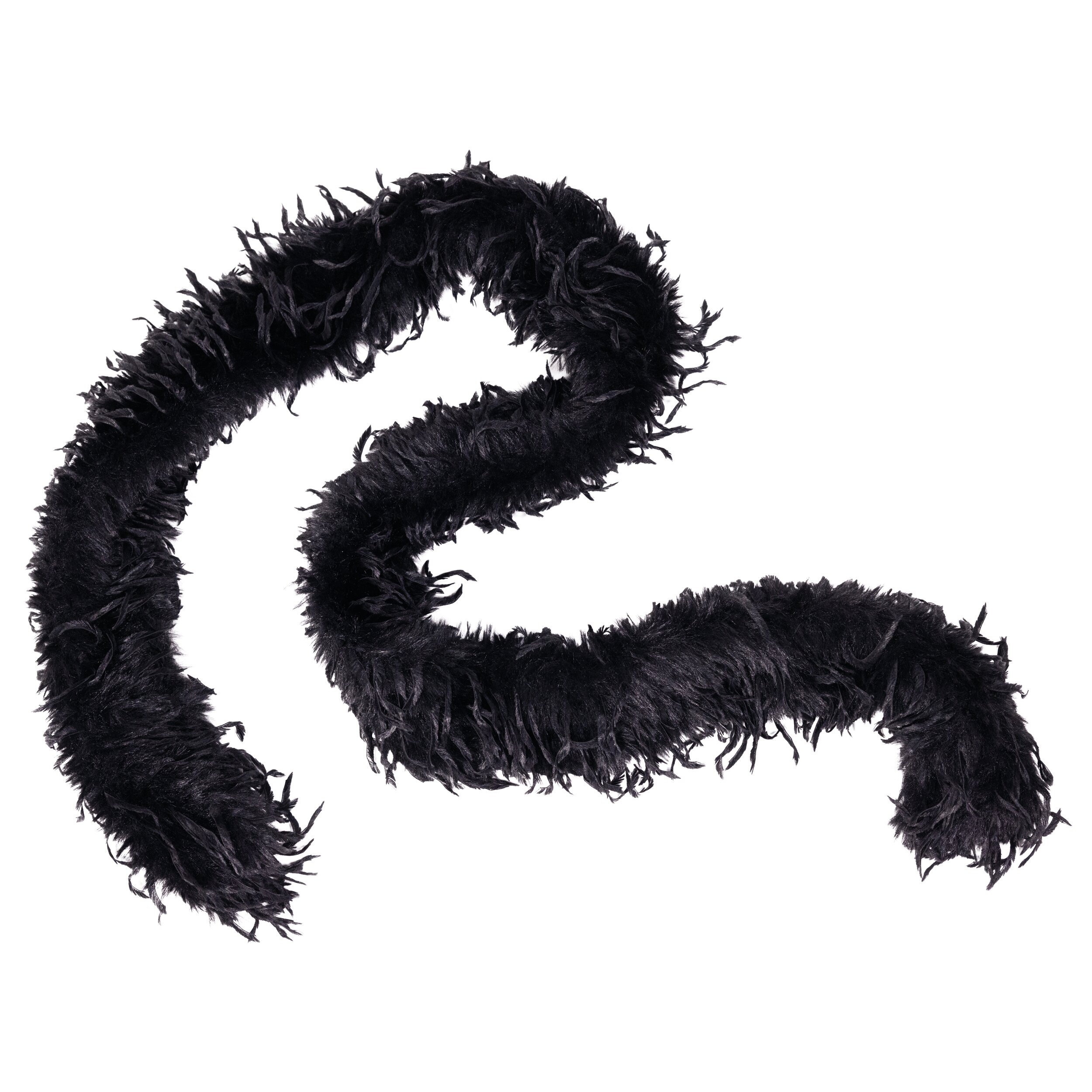 Black feather imitation boa