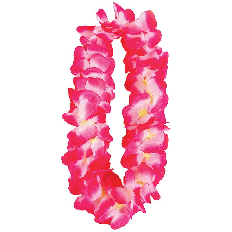 Hawaii-Kette pink/weiß
