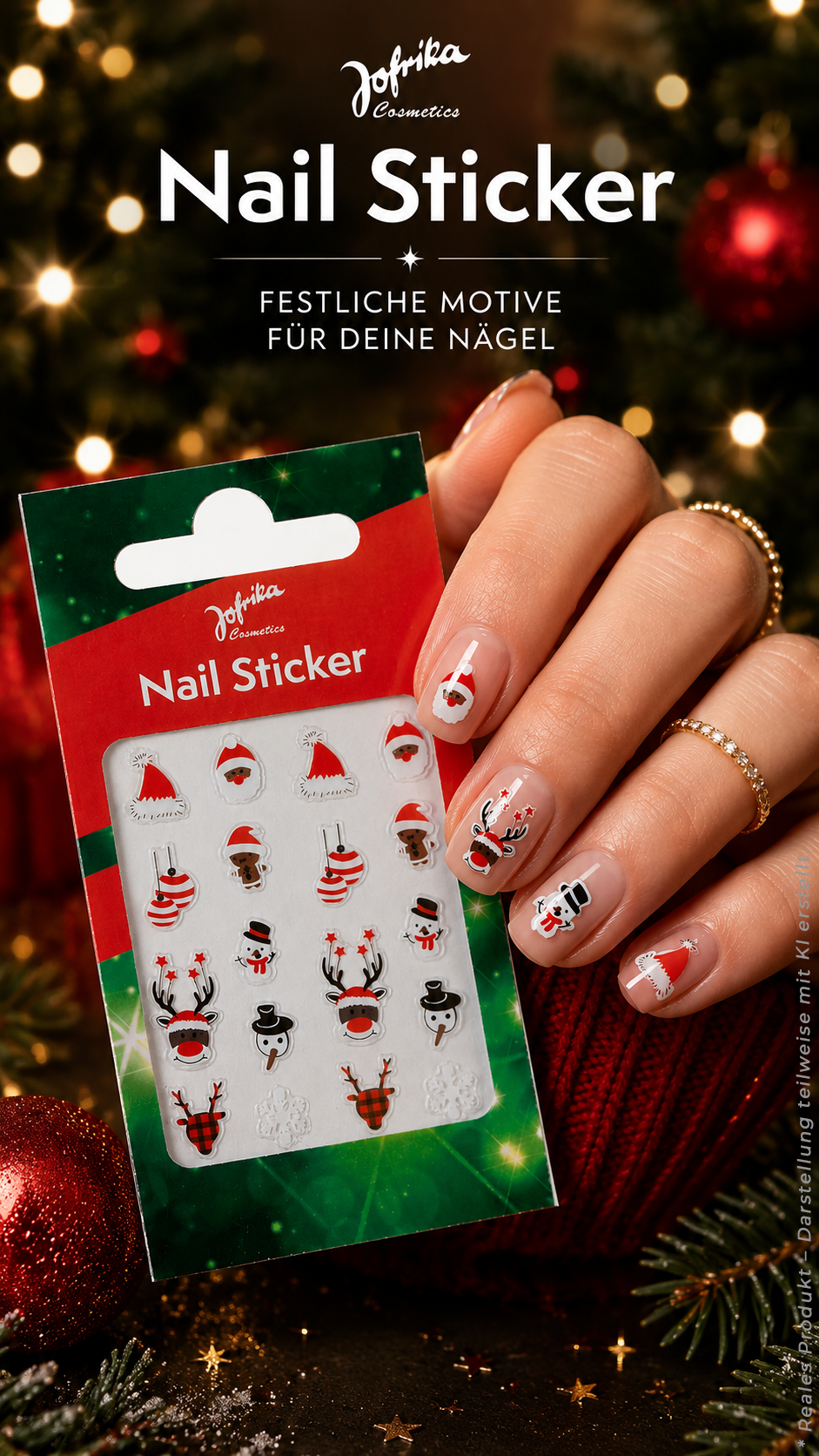 Nailsticker Weihnachten bunt