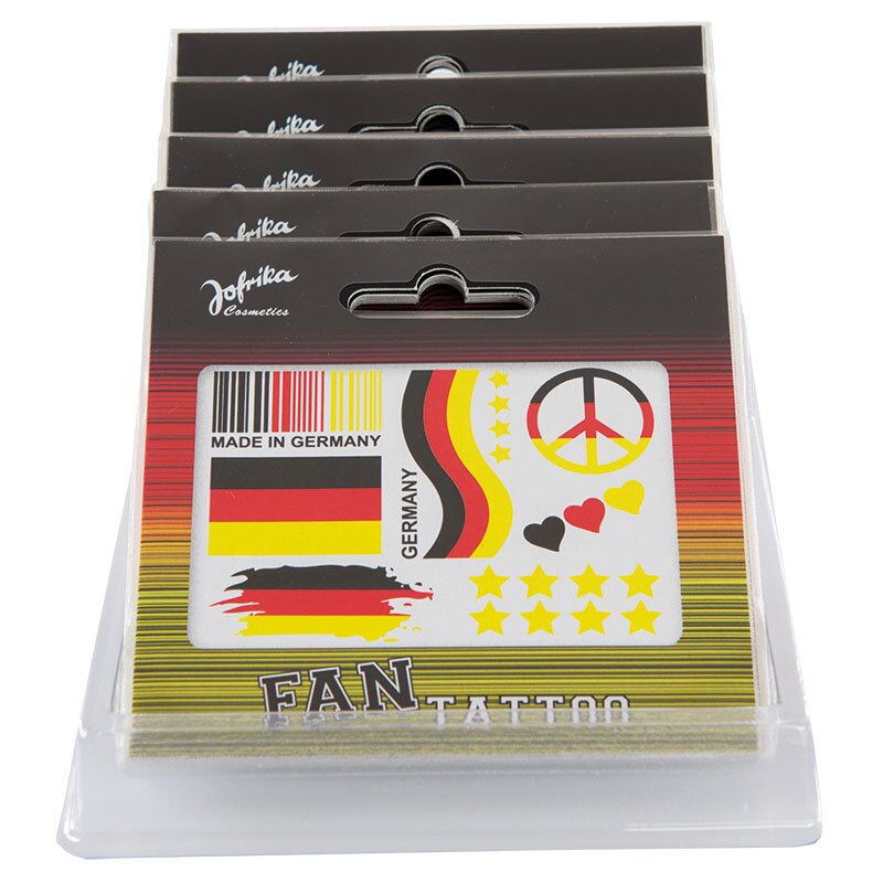 Fan Tattoos, 25 Stk., Display