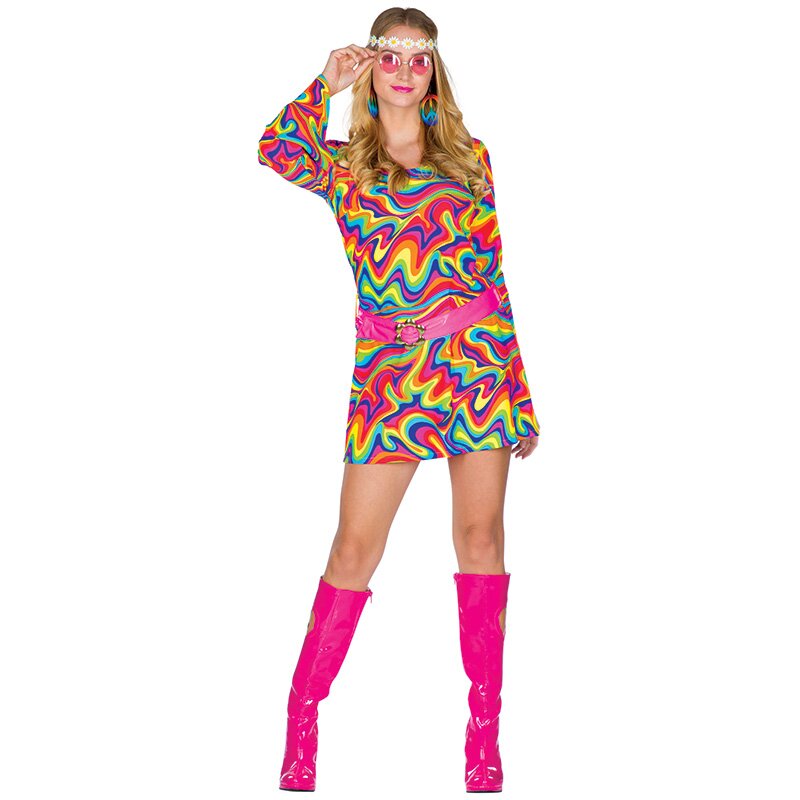 Hippie Kleid 70´s multi