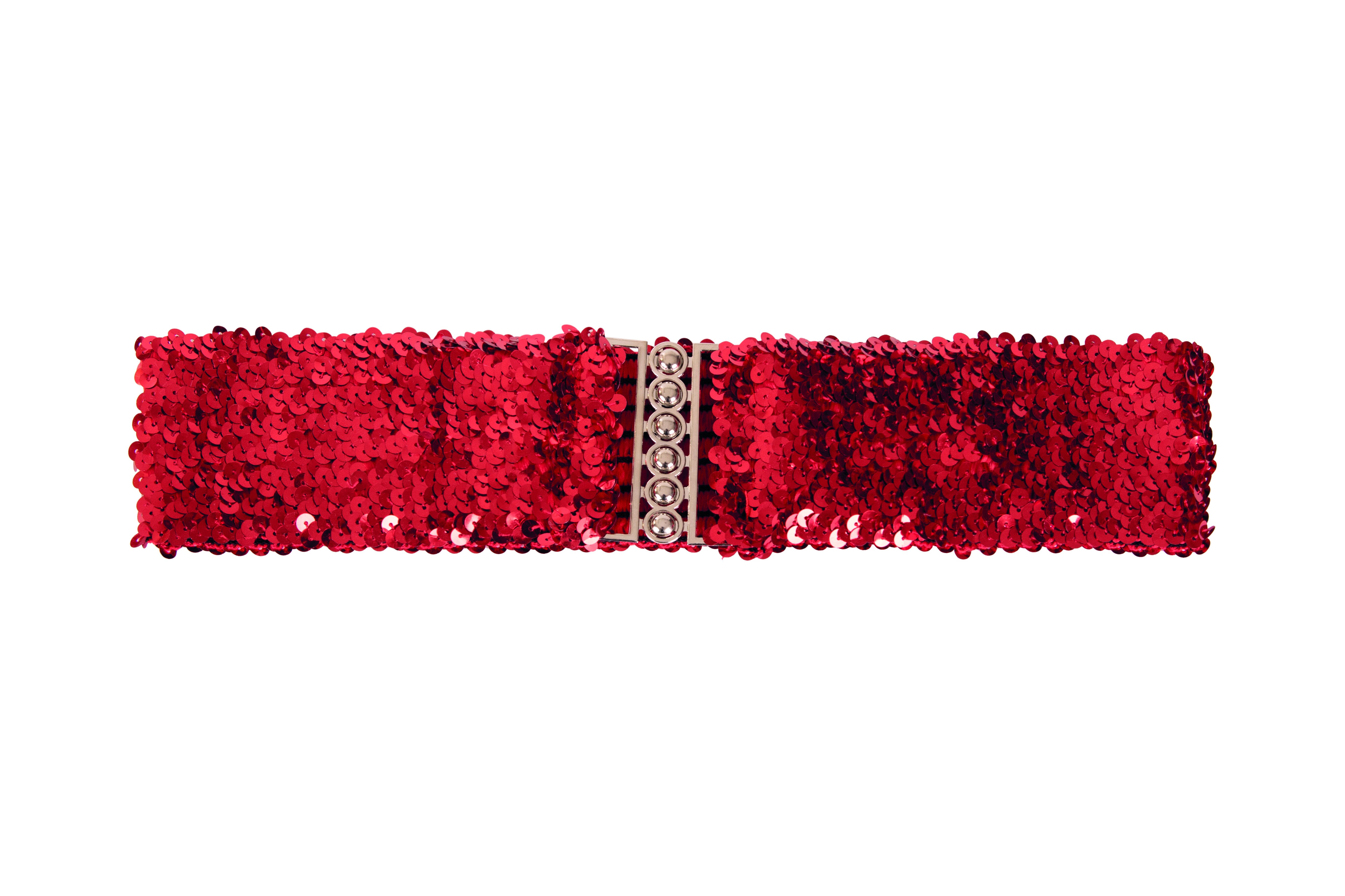 Gürtel Pailletten rot