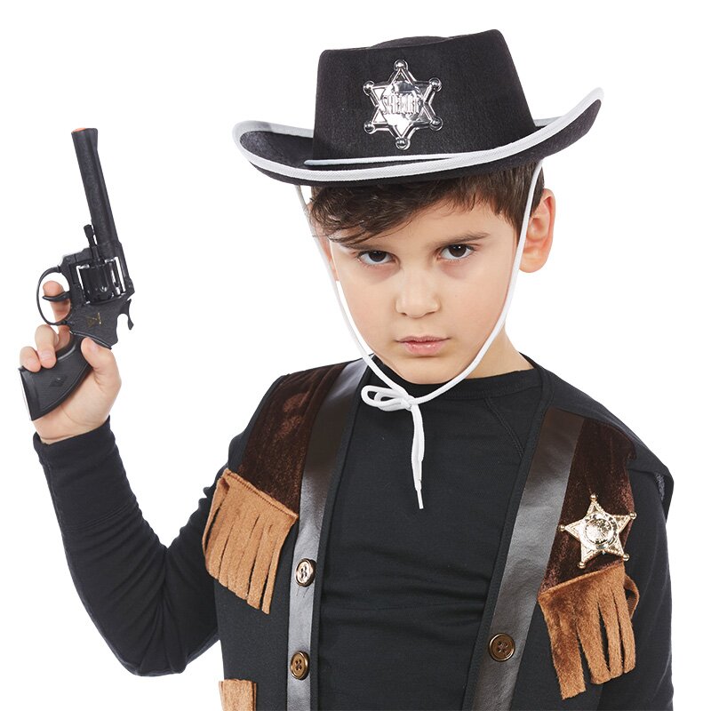 Cowboyhut schwarz Kinder