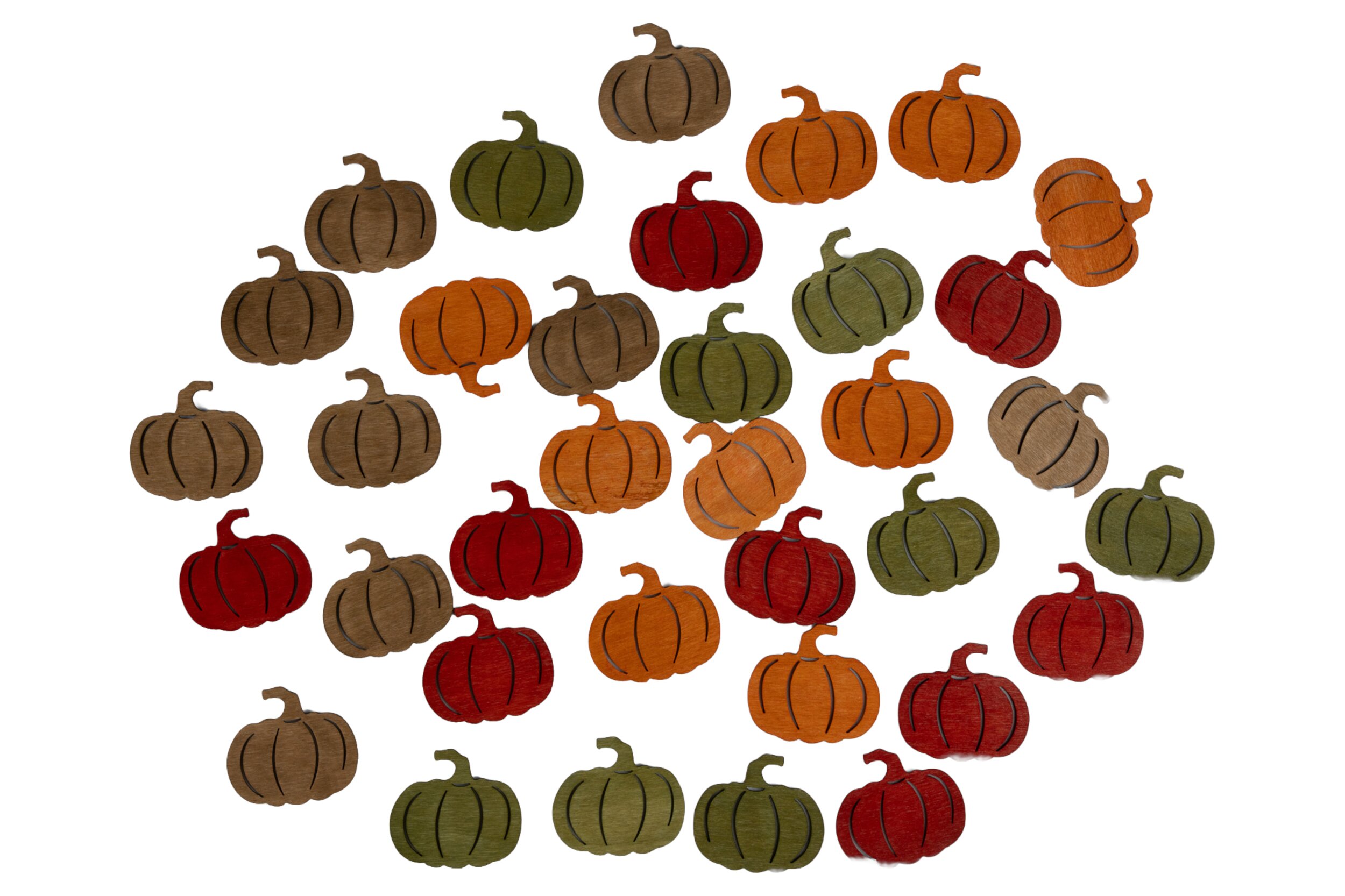 Kürbis Streudeko 3 x 4 cm, 36 Stck. Box