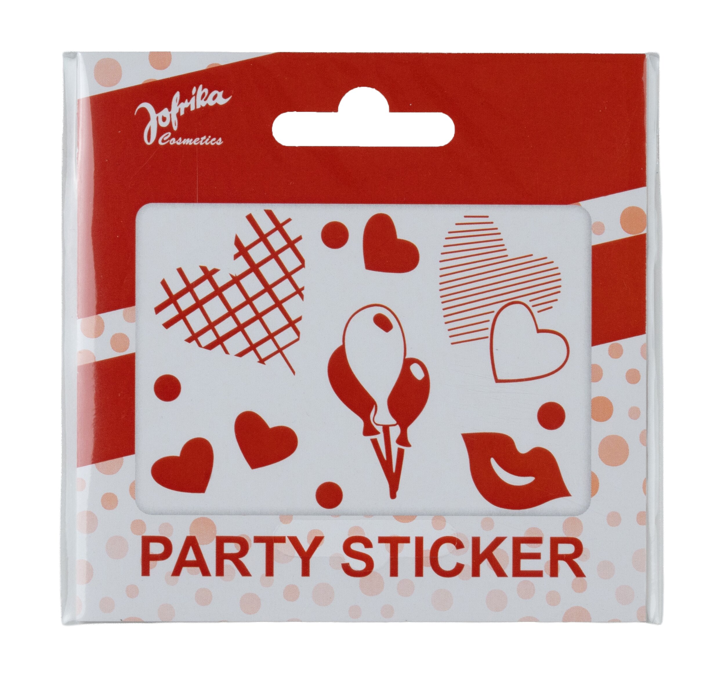 Party Sticker Rot Weiss