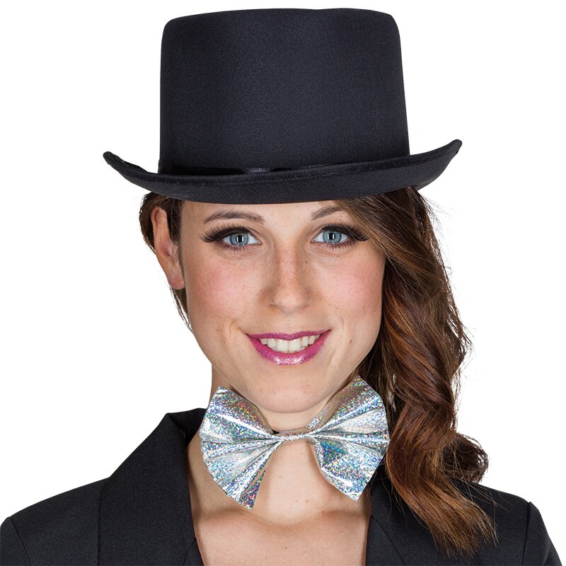 Fliege metallic silber