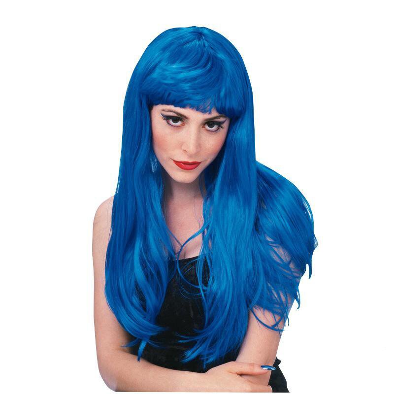 Glamour Wig blau