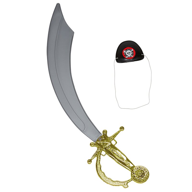 Piratenschwert (47 cm) mit Augenklappe